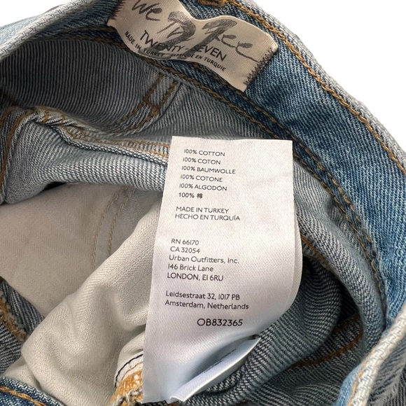 NWT FP Mid-Rise Straight Ripped Distressed Denim Jeans | Light Denim | Size 27 - Picture 6 of 6